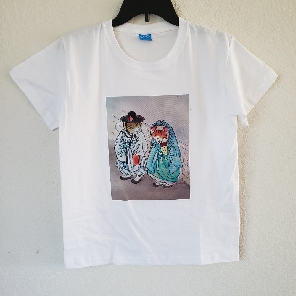 Women White T-Shirt Size M(2 for $8)